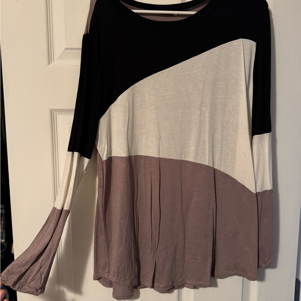 Colorblock Long Sleeve Top